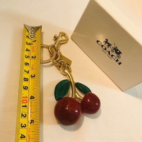 Coach Red Cherry Keychain Bag Charm - Picture 2 of 5